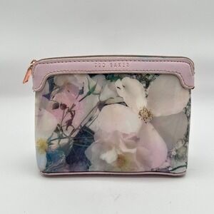 Ted Baker Floral Travel Cosmetic‎ Case Make Up Bag Pink Luxury Preppy Vacation
